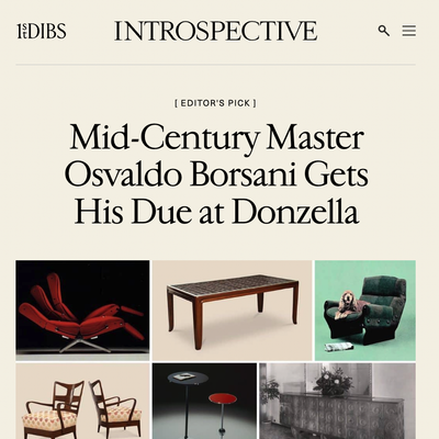 Mid-Century Master Osvaldo Borsani Gets His Due at Donzella