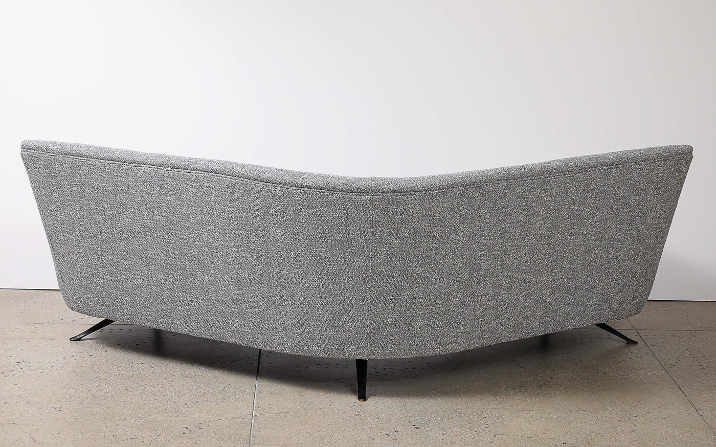Rare Curved Sofa by Osvaldo Borsani for Tecno