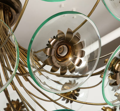 Large Scale Ceiling Light by Pietro Chiesa for Fontana Arte