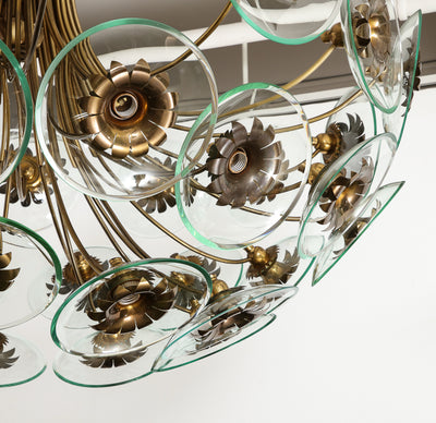 Large Scale Ceiling Light by Pietro Chiesa for Fontana Arte