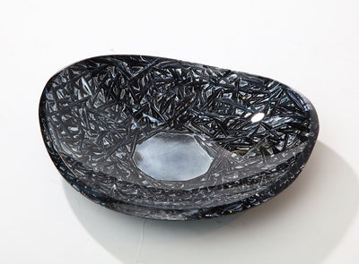 Studio-Made Carved Glass Dish #6 by Ghiró Studio