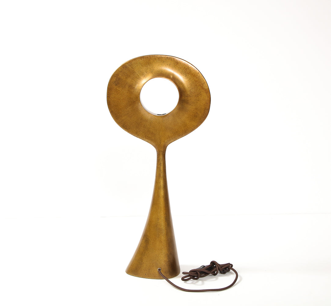 "Kei," Studio-Built Bronze Table Light by Alexandre Logé