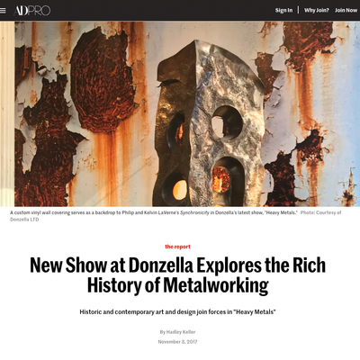 ADPRO - New Show at Donzella Explores the Rich History of Metalworking