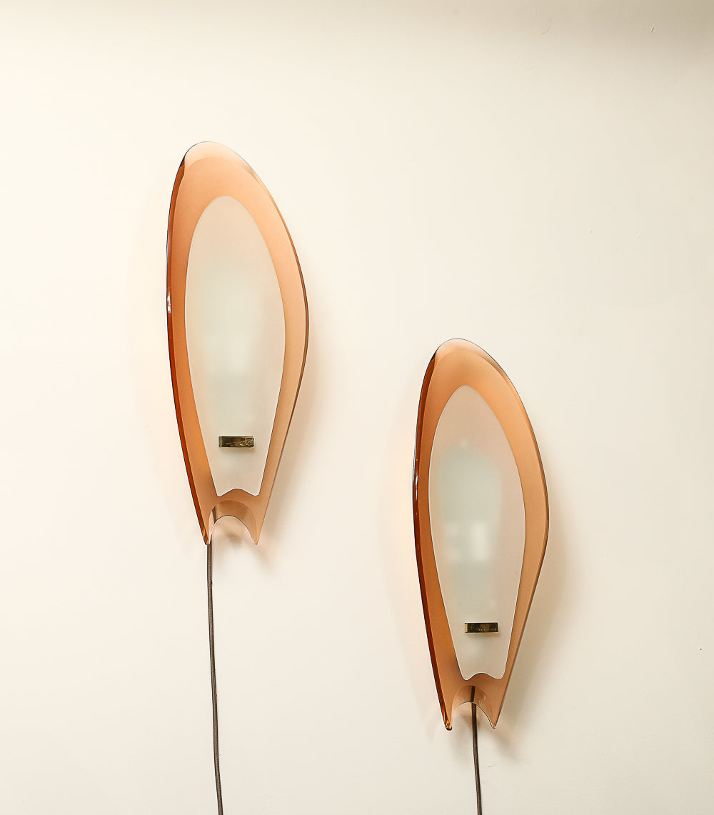 Pair of Wall Lights by Max Ingrand for Fontana Arte