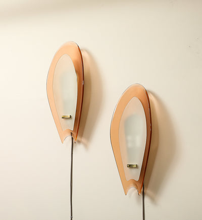 Pair of Wall Lights by Max Ingrand for Fontana Arte