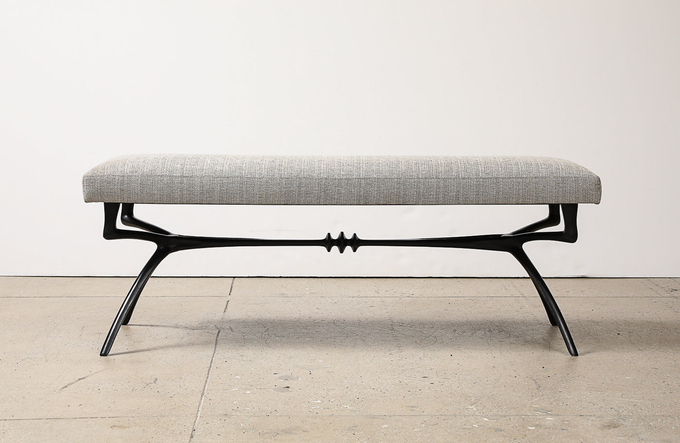 Long-form "Atlante"  Bronze Bench by Alexandre Logé