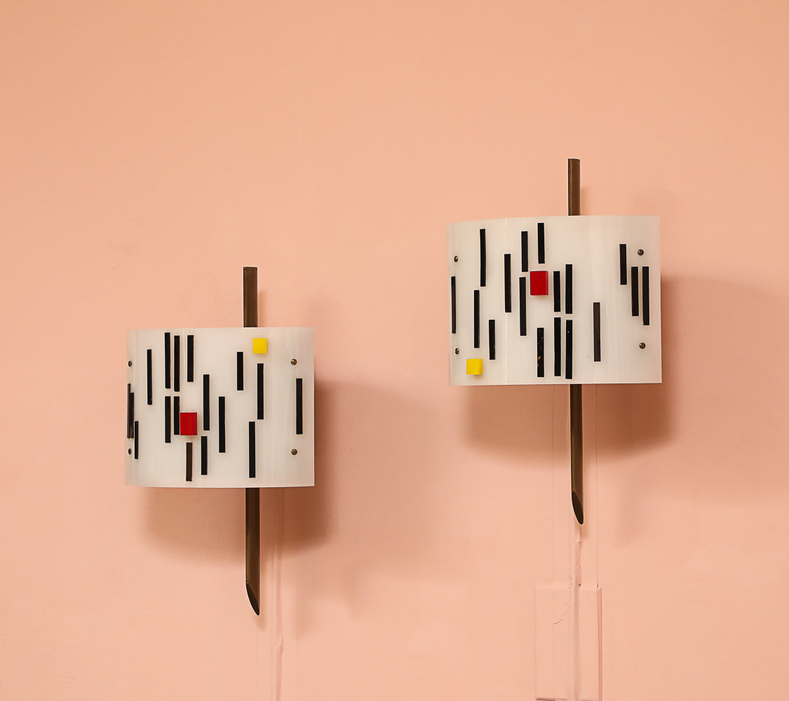 Pair of Wall Lights by Angelo Lelii for Arredoluce