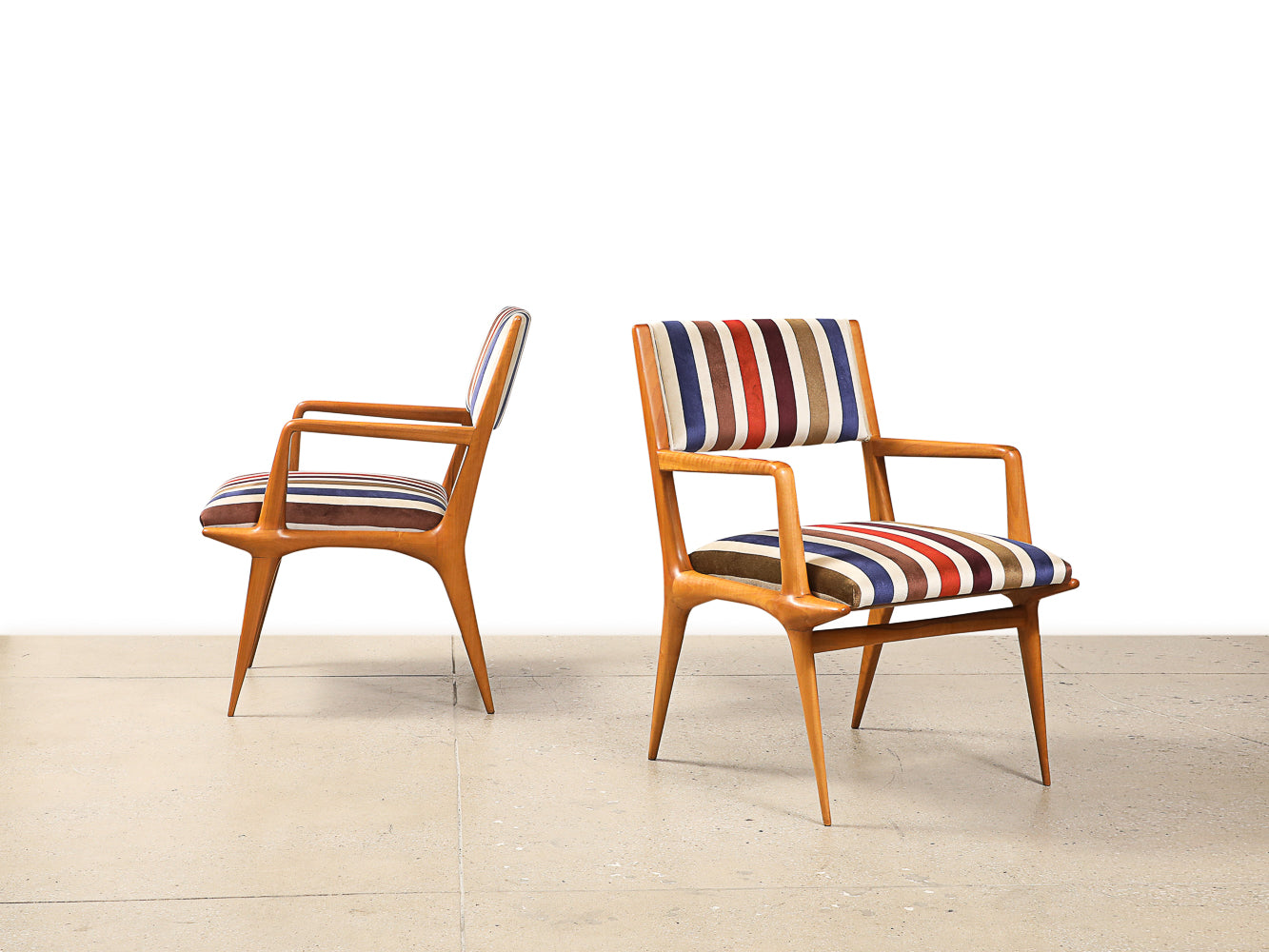 Rare Pair of Armchairs by Carlo De Carli