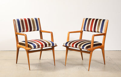 Rare Pair of Armchairs by Carlo De Carli