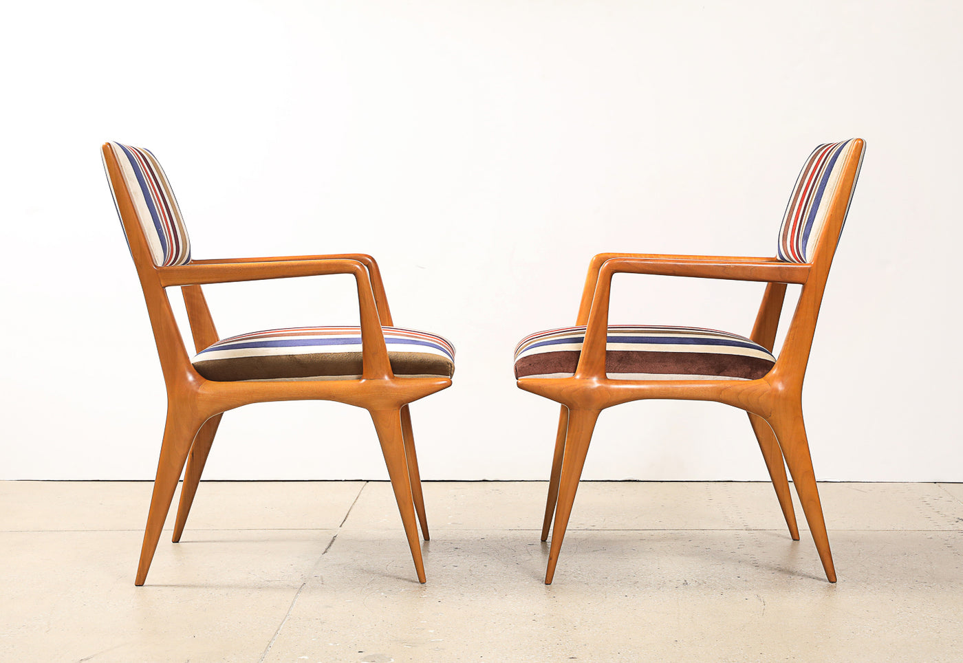 Rare Pair of Armchairs by Carlo De Carli