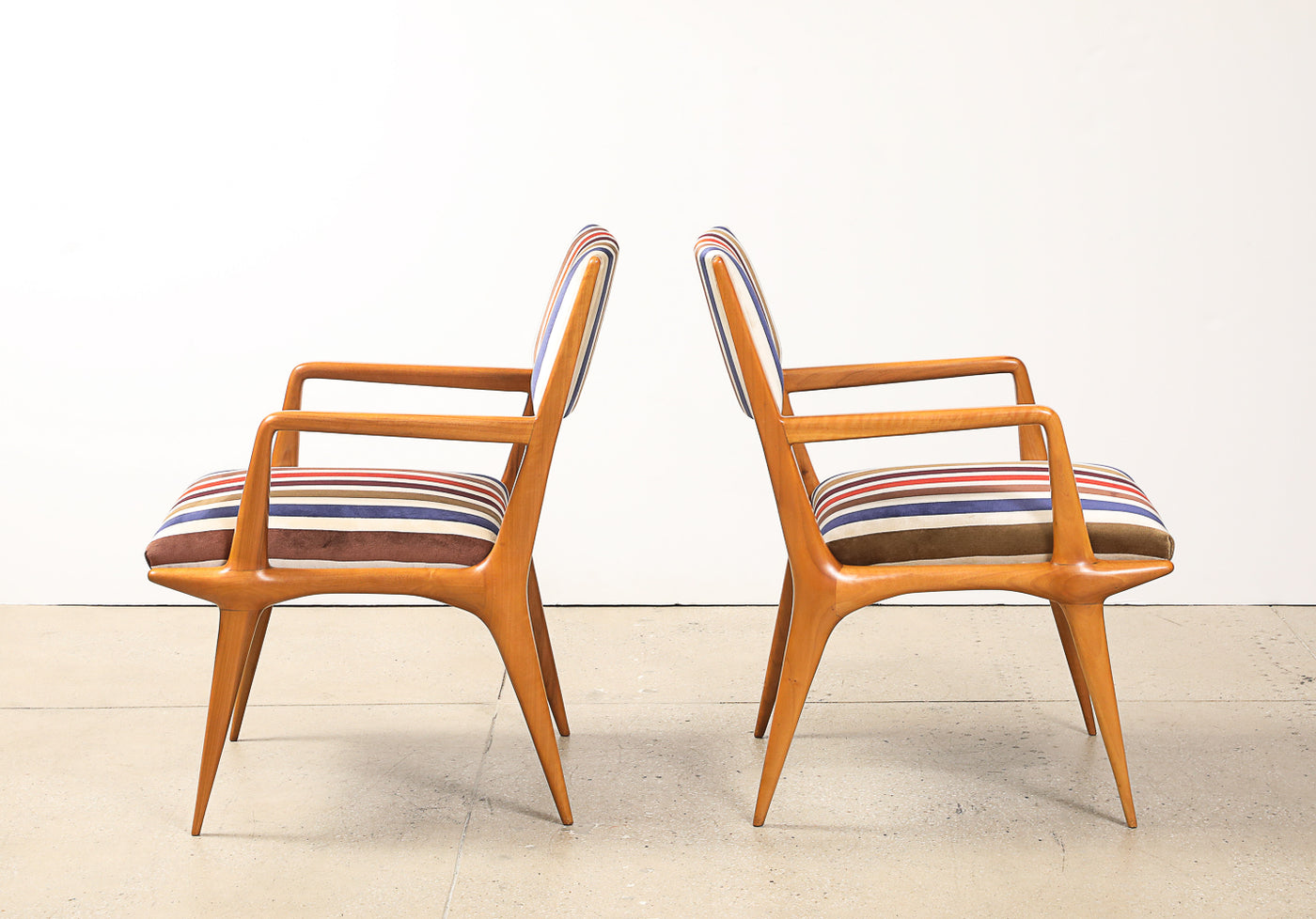 Rare Pair of Armchairs by Carlo De Carli