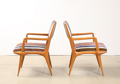 Rare Pair of Armchairs by Carlo De Carli