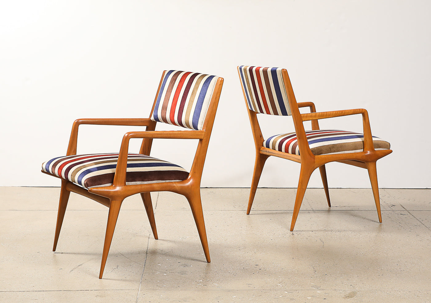 Rare Pair of Armchairs by Carlo De Carli