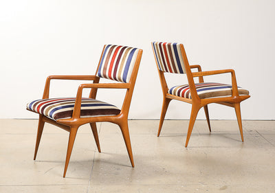 Rare Pair of Armchairs by Carlo De Carli