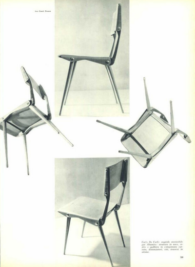 Rare 638 Side Chairs by Carlo De Carli