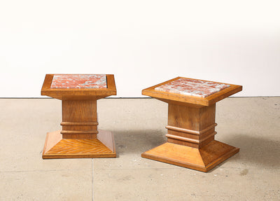 Pair of Column Side Tables
