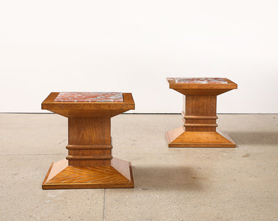 Pair of Column Side Tables