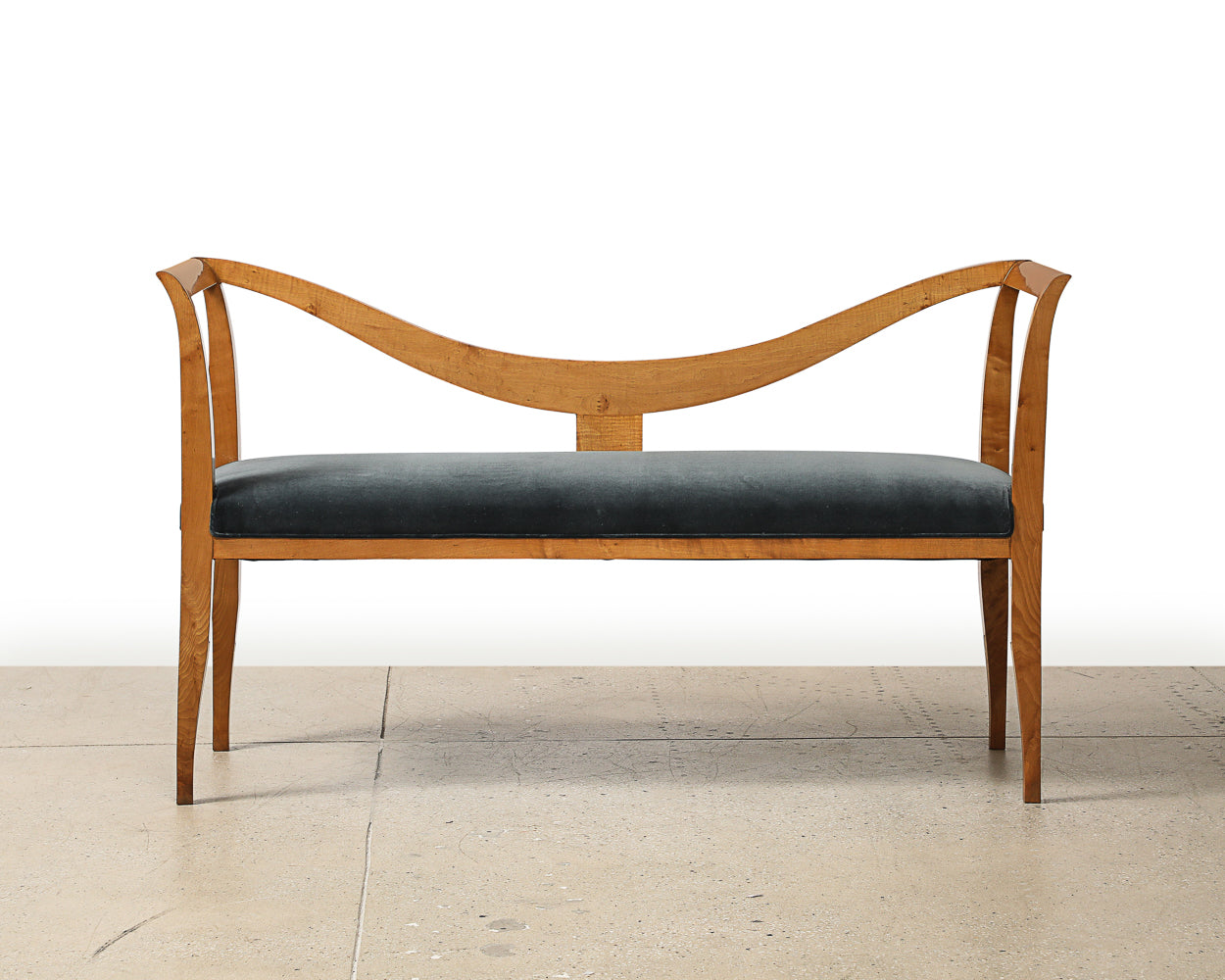 Sculptural Upholstered Bench by Emilio Lancia