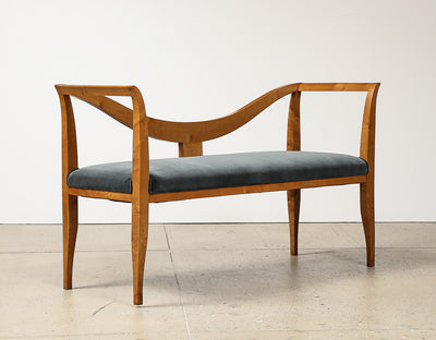 Sculptural Upholstered Bench by Emilio Lancia