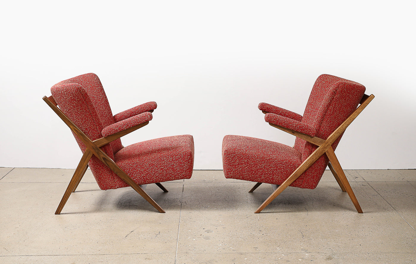 Model No. 432 Lounge Chairs by Franco Albini