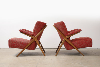 Model No. 432 Lounge Chairs by Franco Albini