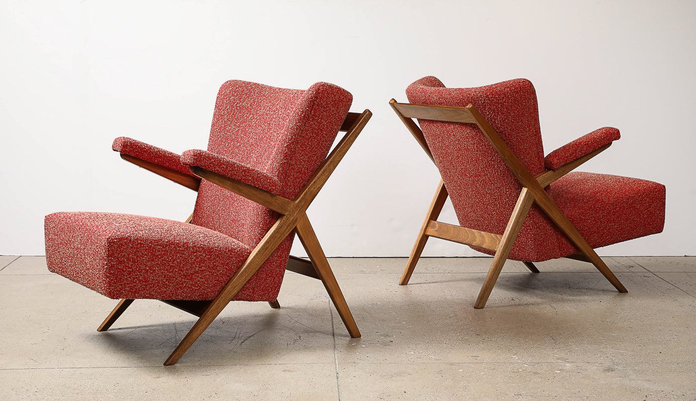 Model No. 432 Lounge Chairs by Franco Albini