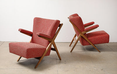 Model No. 432 Lounge Chairs by Franco Albini