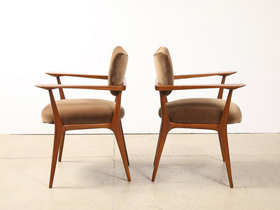 Rare Pair of "Poltroncina da the" Armchairs by Ico Parisi