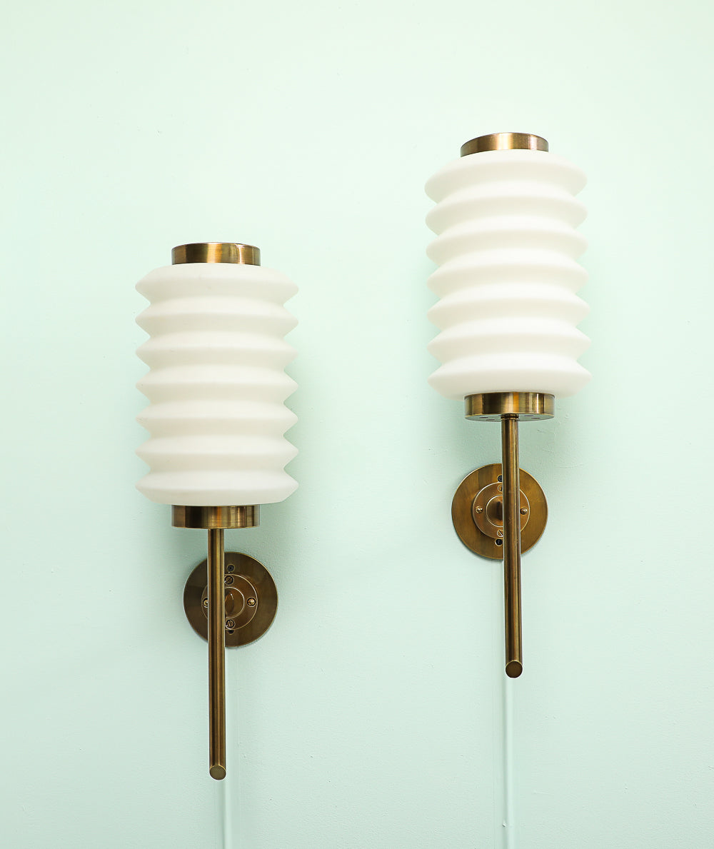 Pair of Rare Wall Lights by Angelo Lelii for Arredoluce