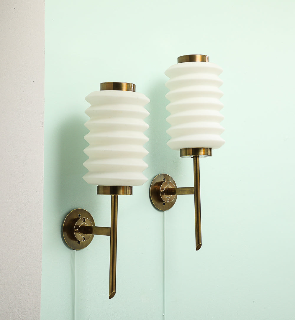 Pair of Rare Wall Lights by Angelo Lelii for Arredoluce