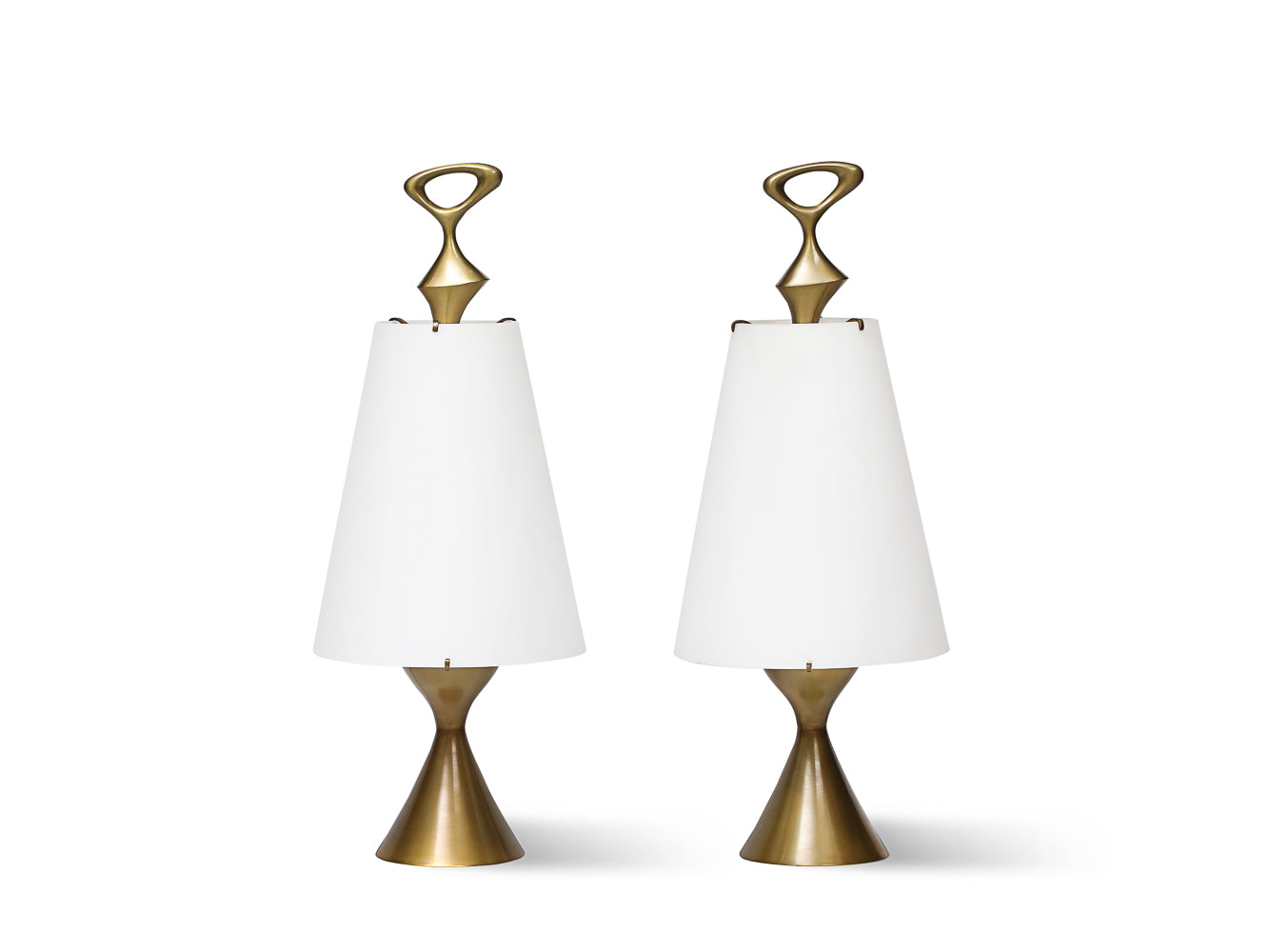 Rare Pair of Table Lamps by Max Ingrand for Fontana Arte