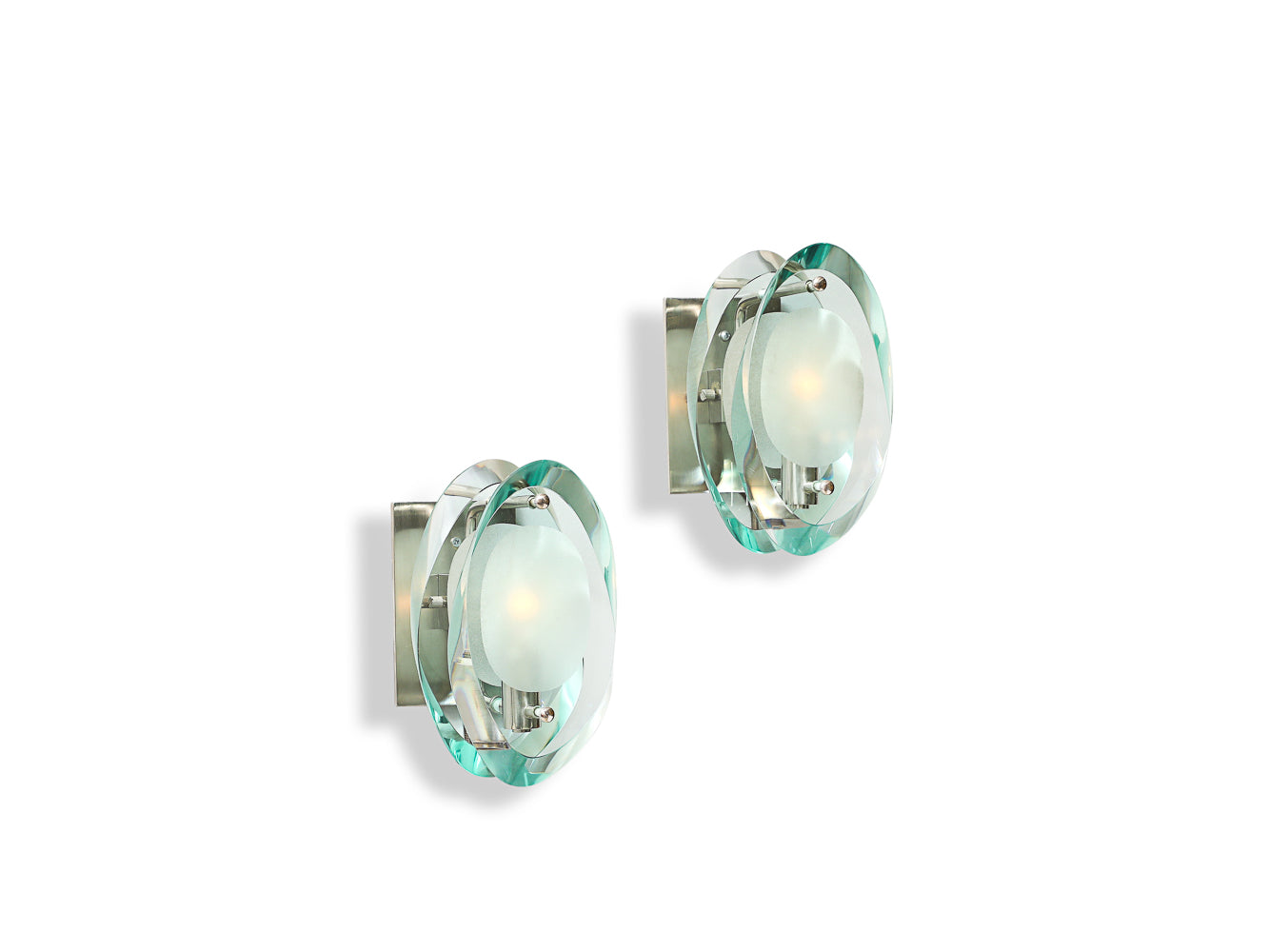 Model No. 2093 Wall Lights by Max Ingrand for Fontana Arte