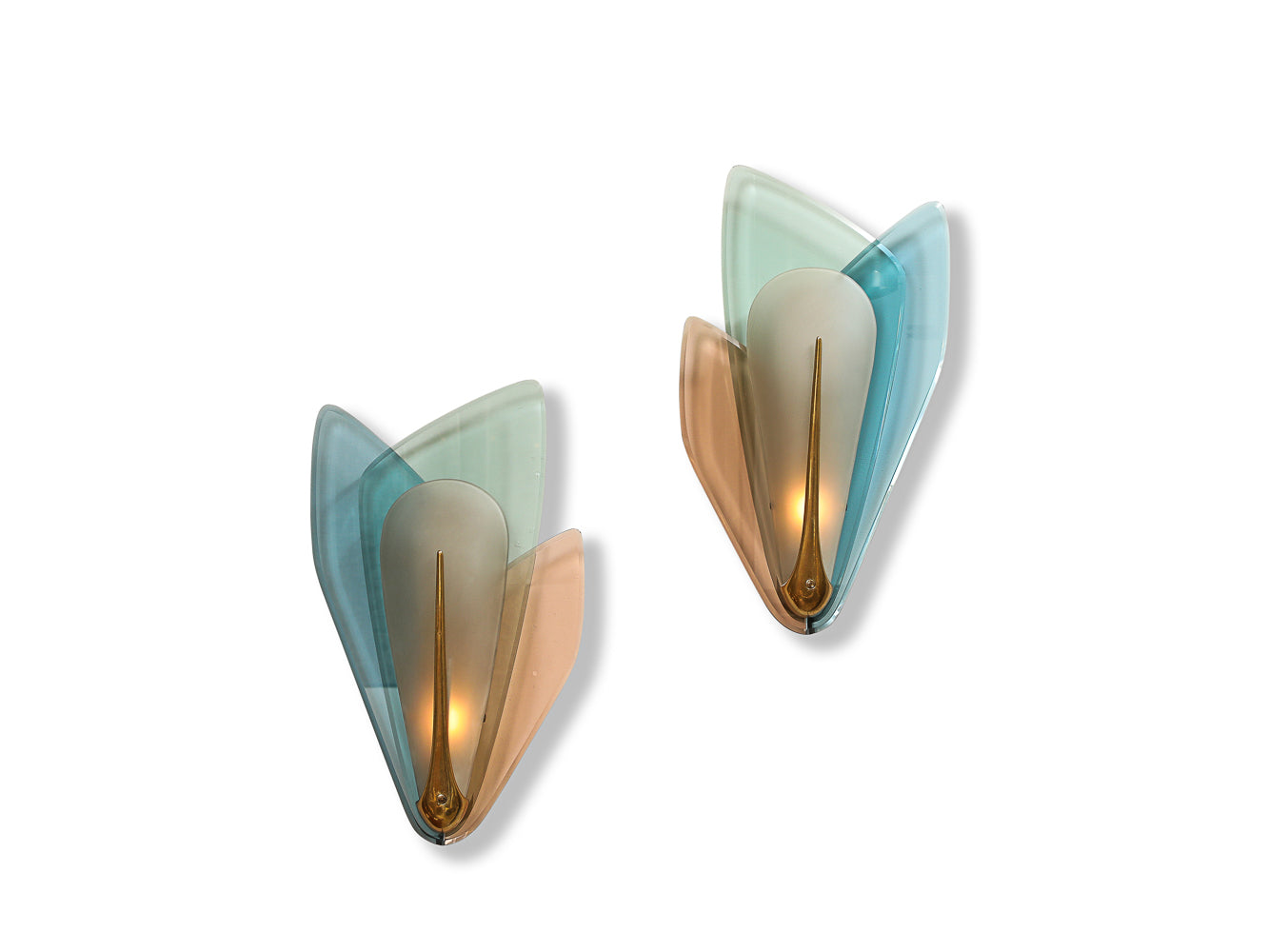 Rare Pair of Wall Lights by Max Ingrand for Fontana Arte