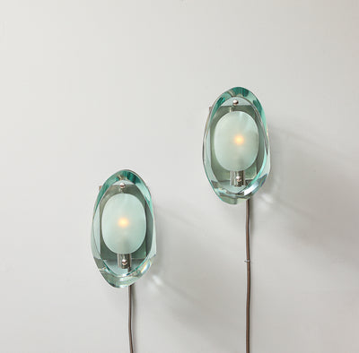 Model No. 2093 Wall Lights by Max Ingrand for Fontana Arte