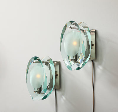 Model No. 2093 Wall Lights by Max Ingrand for Fontana Arte