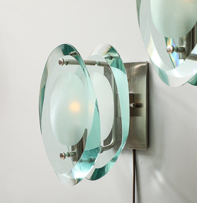 Model No. 2093 Wall Lights by Max Ingrand for Fontana Arte