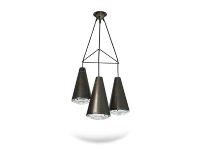 Model 2126 3-Light Chandelier by Max Ingrand for Fontana Arte