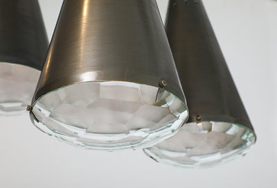 Model 2126 3-Light Chandelier by Max Ingrand for Fontana Arte