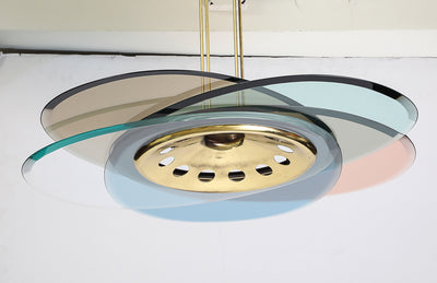 Rare 12-Light Chandelier by Max Ingrand for Fontana Arte