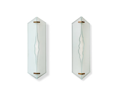 Model No. 2442 Wall Lights by Max Ingrand for Fontana Arte