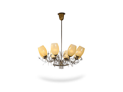 Model No. 9028/9 8 Light Chandelier by Paavo Tynell