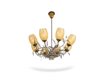 Model No. 9028/9 8 Light Chandelier by Paavo Tynell