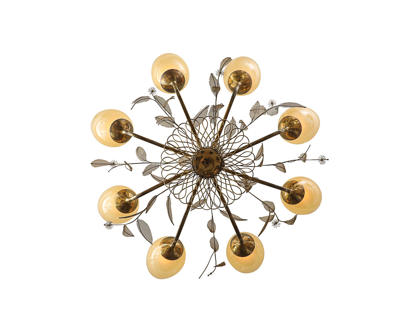 Model No. 9028/9 8 Light Chandelier by Paavo Tynell