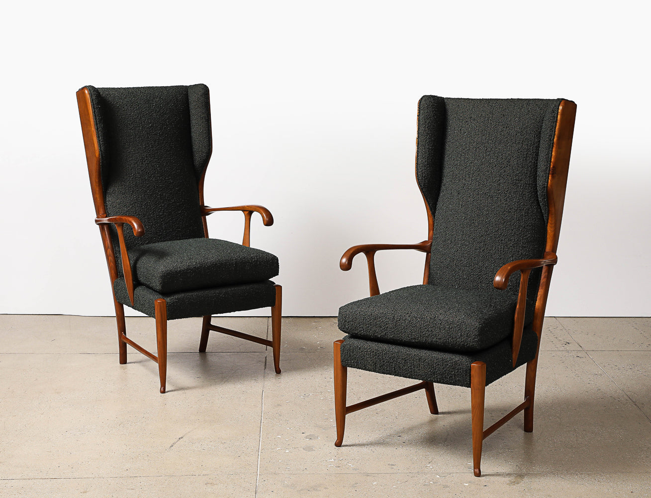 High Back Lounge Chairs by Paolo Buffa