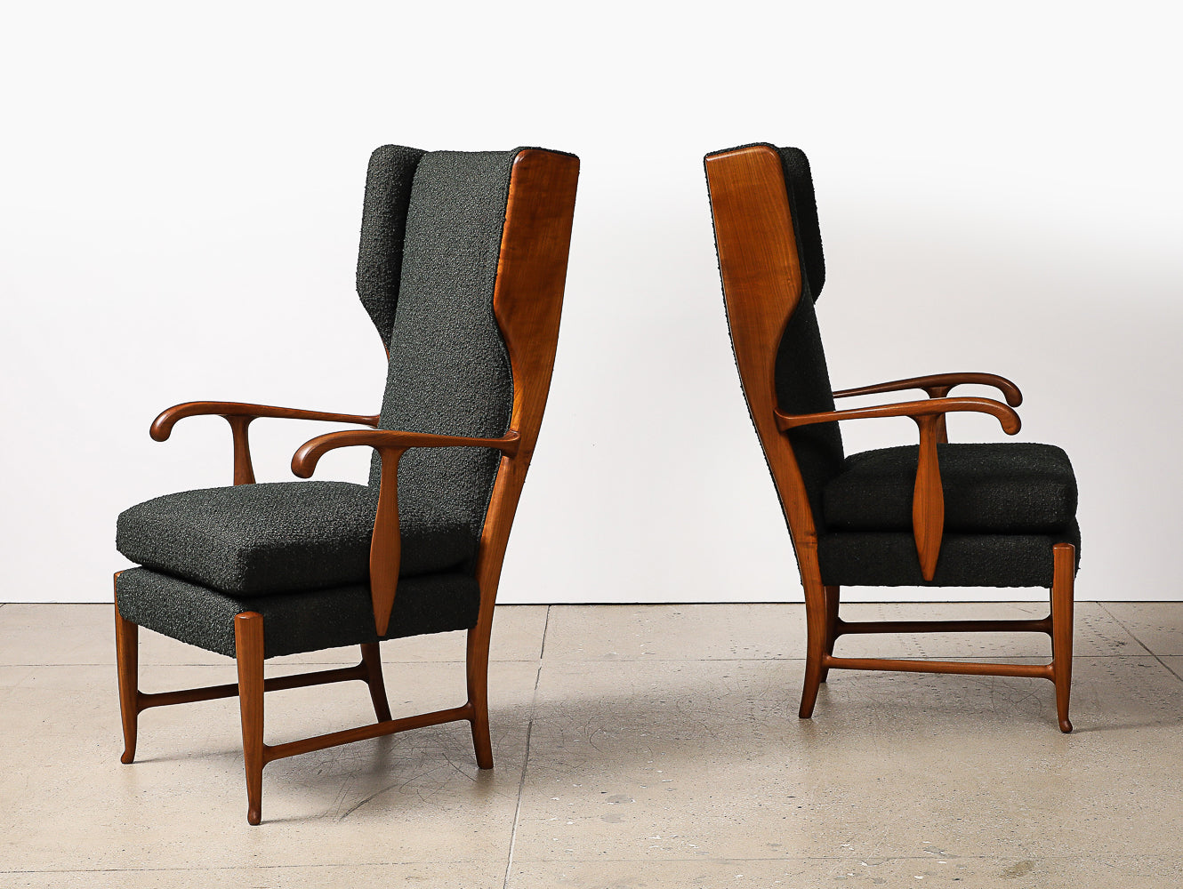 High Back Lounge Chairs by Paolo Buffa