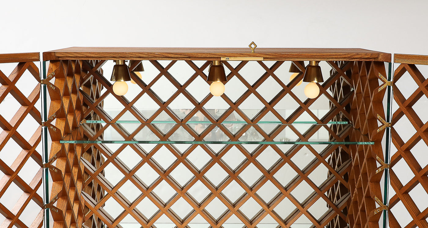 Rare Vitrine with Integrated Glass Tray by Pietro Chiesa