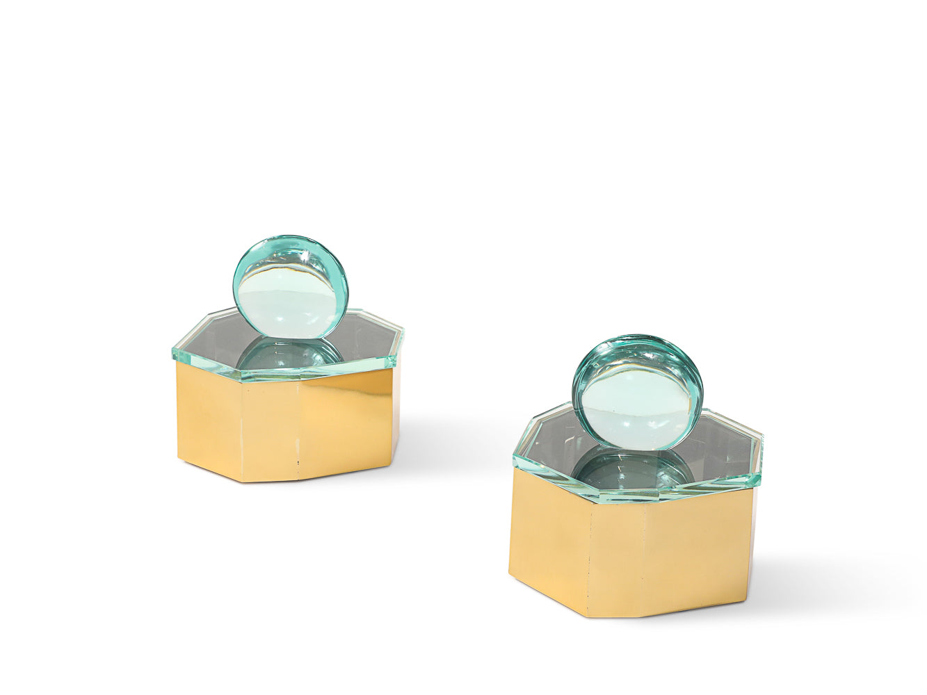 Pair of Diamante Boxes by Roberto Giulio Rida