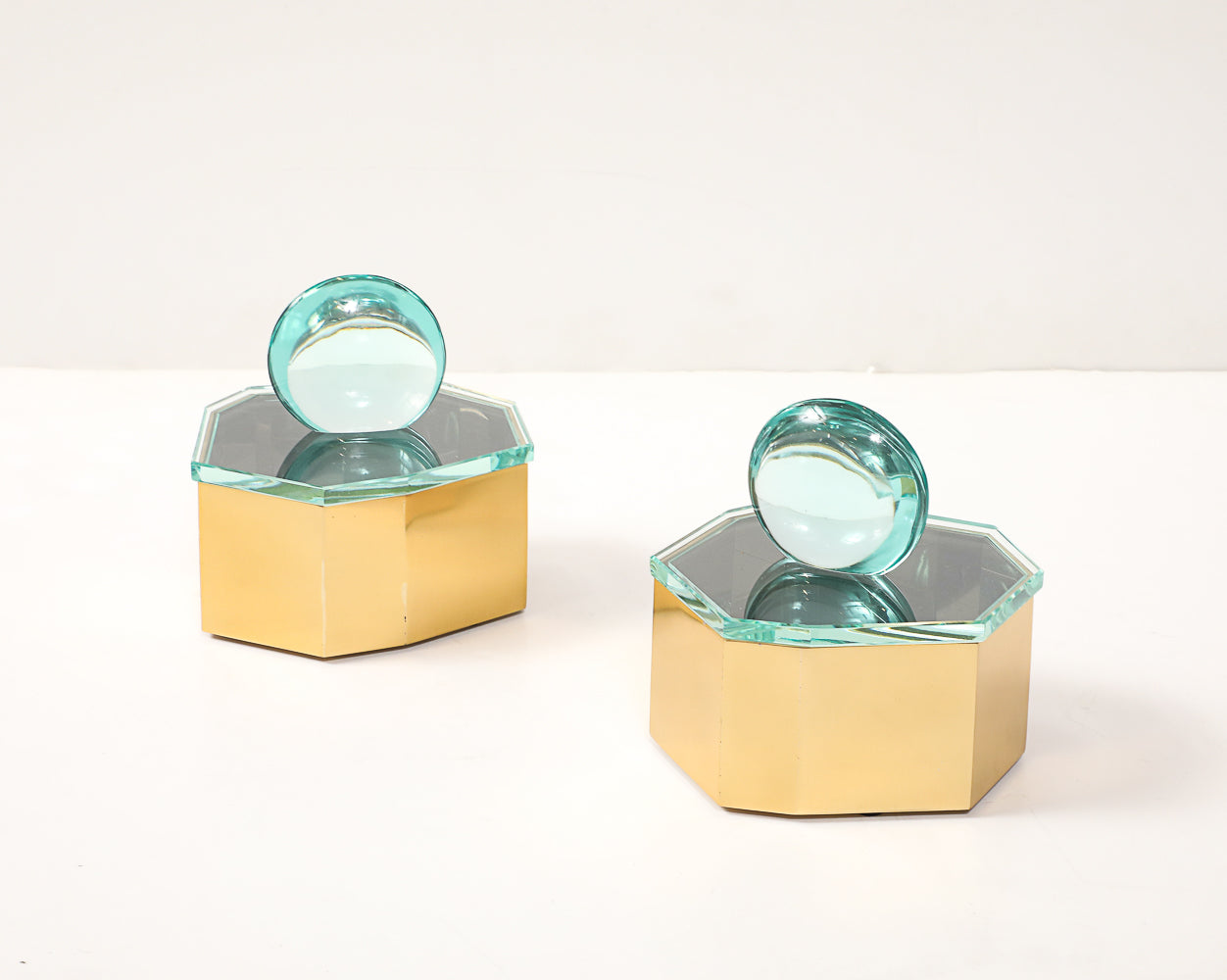 Pair of Diamante Boxes by Roberto Giulio Rida