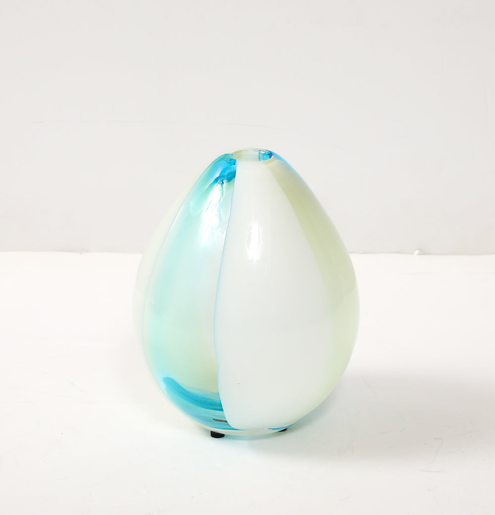 Wide Striped Murano Vase by Salviati