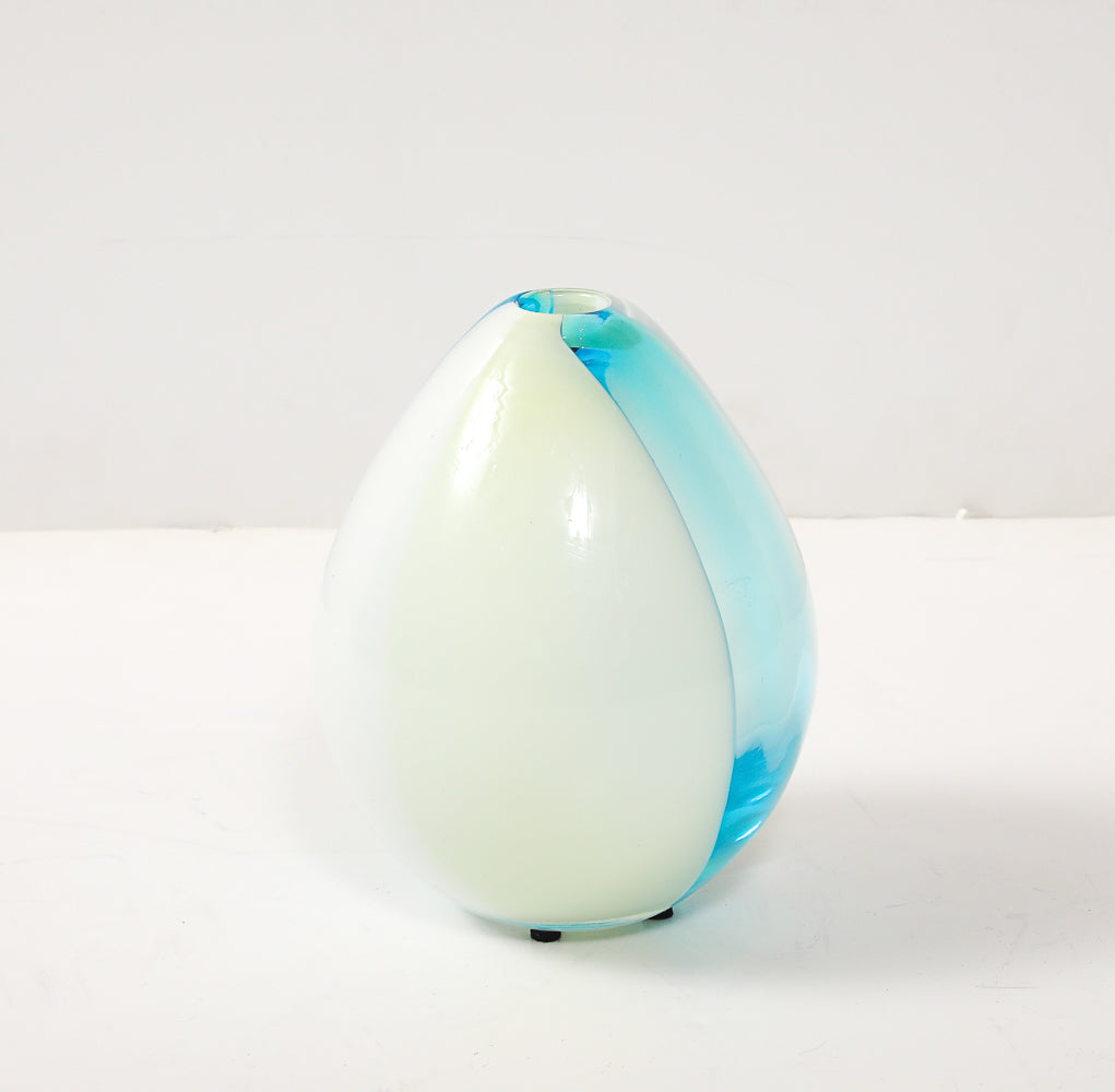 Wide Striped Murano Vase by Salviati